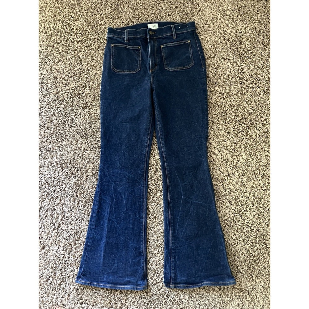 Rivete Slim Flare Patch Pockets Jeans Read RE Size